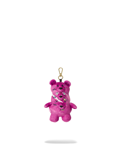 TRIPLE PINK BEAR KEYCHAIN