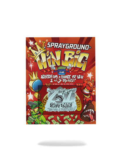 SPRAYGROUND SCRATCH OFF PLAYING CARD - WIN A BACKPACK, MONEYBEAR OR LUGGAGE!