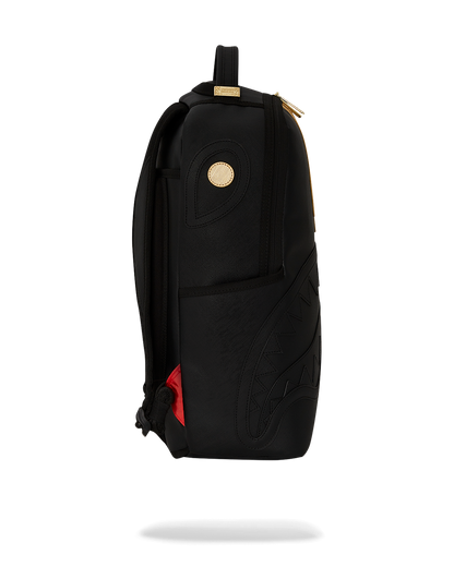 GOLD AND BLACK RACING STRIPES BACKPACK