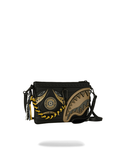A.I. AFRICAN INTELLIGENCE SHARKS OF THE GOLD OCEAN CROSSOVER CLUTCH - SANDFLOWER COLLAB