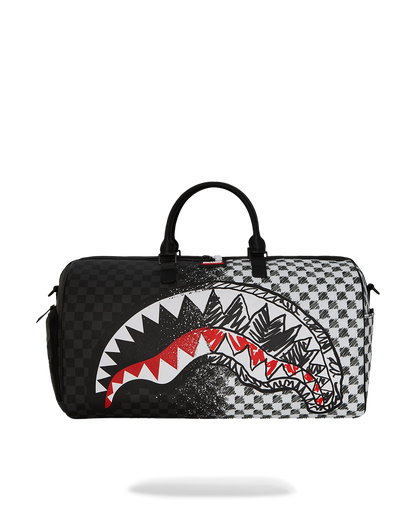 SCRIBBLE DRIBBLE CHECK DUFFLE