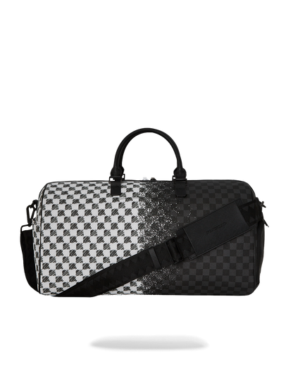 SCRIBBLE DRIBBLE CHECK DUFFLE