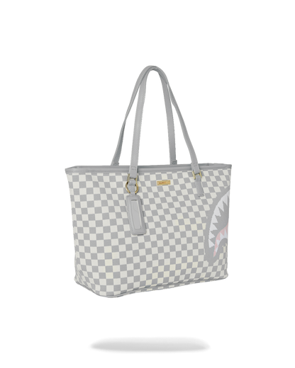 KNIT SHARKS IN PARIS IN CREAM TOTE