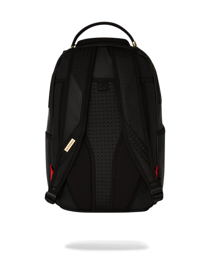 GOLD AND BLACK RACING STRIPES BACKPACK