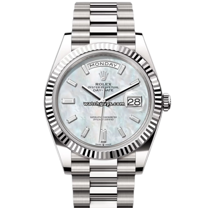 Rolex Day-Date 228239 White Mother of Pearl Diamond