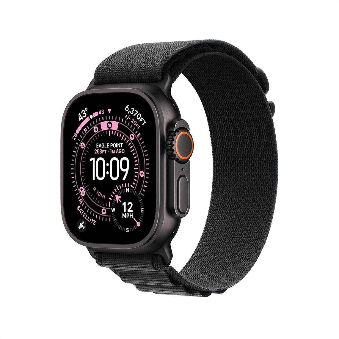 Apple Watch Ultra 3 49mm GPS + Cellular - Black Titanium w/ Large Black Alpine Loop, Grade B