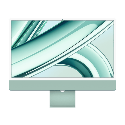 Apple M3 iMac 24-inch - Green - 8GB RAM, 256GB Flash, 8-Core GPU, 2 Ports, Open Box