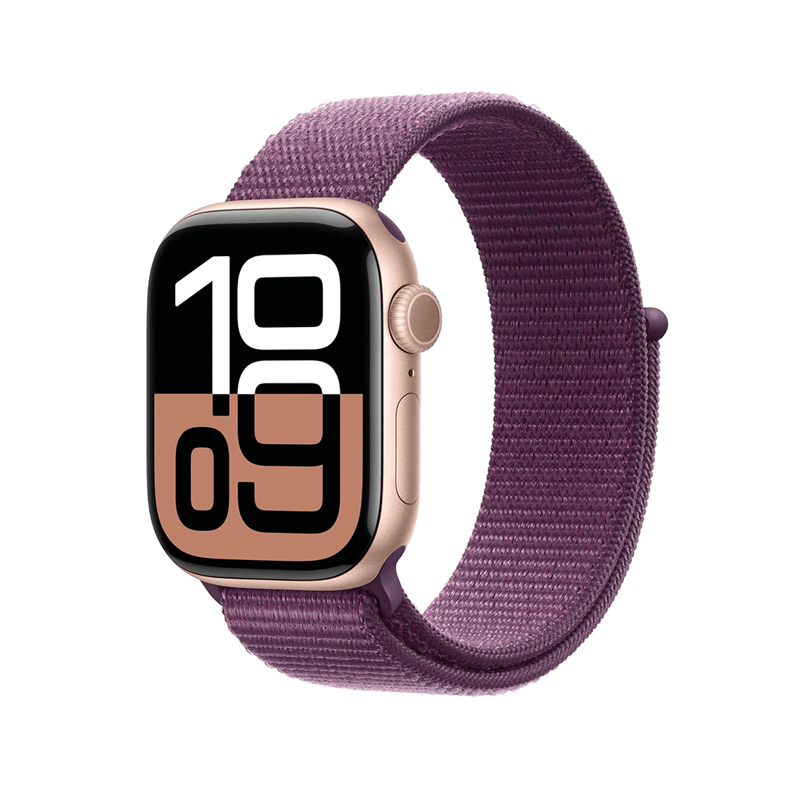 Apple Watch Series 10 46mm GPS - Rose Gold w/ Plum Sport Loop, Grade A