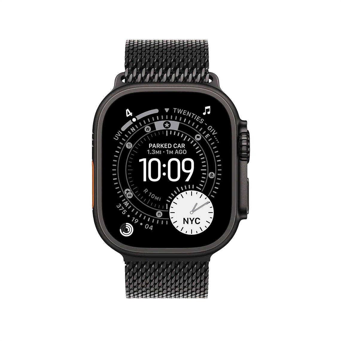 Apple Watch Ultra 3 49mm GPS + Cellular - Black Titanium w/ Medium Black Titanium Milanese Loop, Open Box