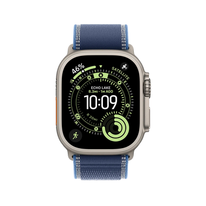 Apple Watch Ultra 3 49mm GPS + Cellular - Natural Titanium w/ S/M Bright Blue Trail Loop, Grade A