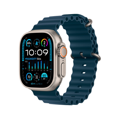 Apple Watch Ultra 2 49mm GPS + Cellular - Titanium - Blue Ocean Band, Grade B