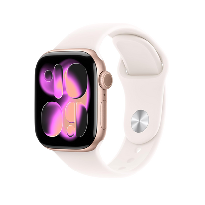 Apple Watch Series 11 42mm GPS + Celluar - Rose Gold w/ S/M Light Blush Sport Band, Grade B
