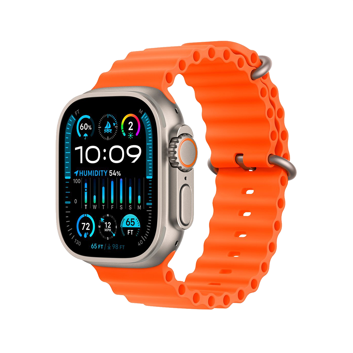 Apple Watch Ultra 2 49mm GPS + Cellular - Titanium - Orange Ocean Band, Open Box