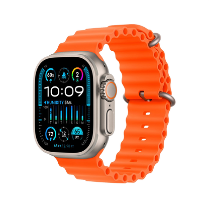 Apple Watch Ultra 2 49mm GPS + Cellular - Titanium - Orange Ocean Band, Open Box