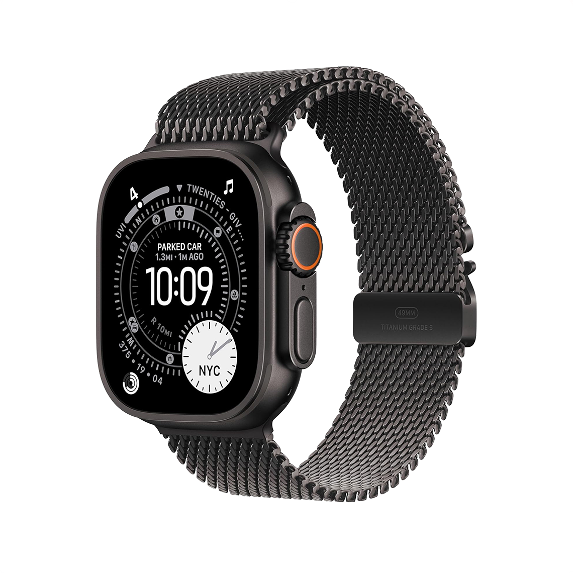 Apple Watch Ultra 3 49mm GPS + Cellular - Black Titanium w/ Large Black Titanium Milanese Loop, Open Box