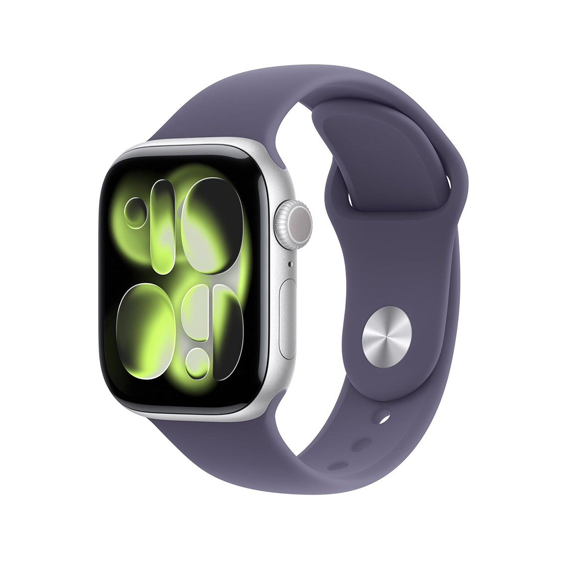 Apple Watch Series 11 42mm GPS + Cellular - Silver w/ S/M Purple Fog Sport Band, Grade A