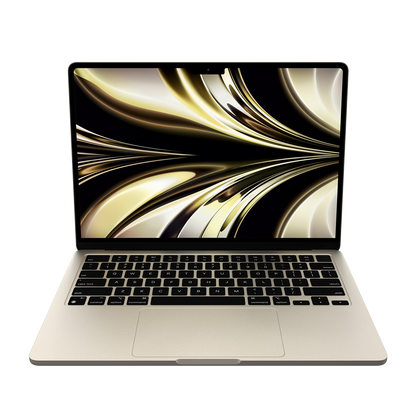 Apple 13-inch MacBook Air M2 chip, 8GB RAM, 256GB Flash, 8-Core GPU, Starlight - Grade A