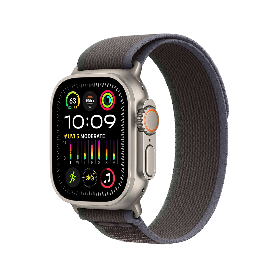 Apple Watch Ultra 2 49mm GPS + Cellular - Titanium - M/L Black/Blue Trail Loop, Open Box