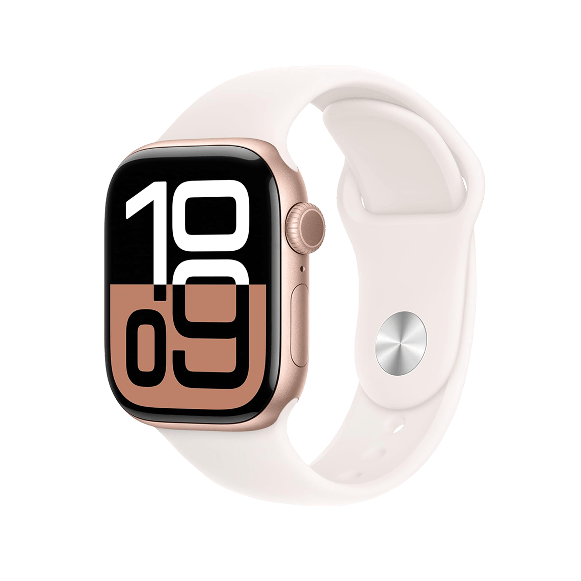 Apple Watch Series 10 42mm GPS + Cellular - Rose Gold w/ S/M Light Blush Sport Band, Grade B