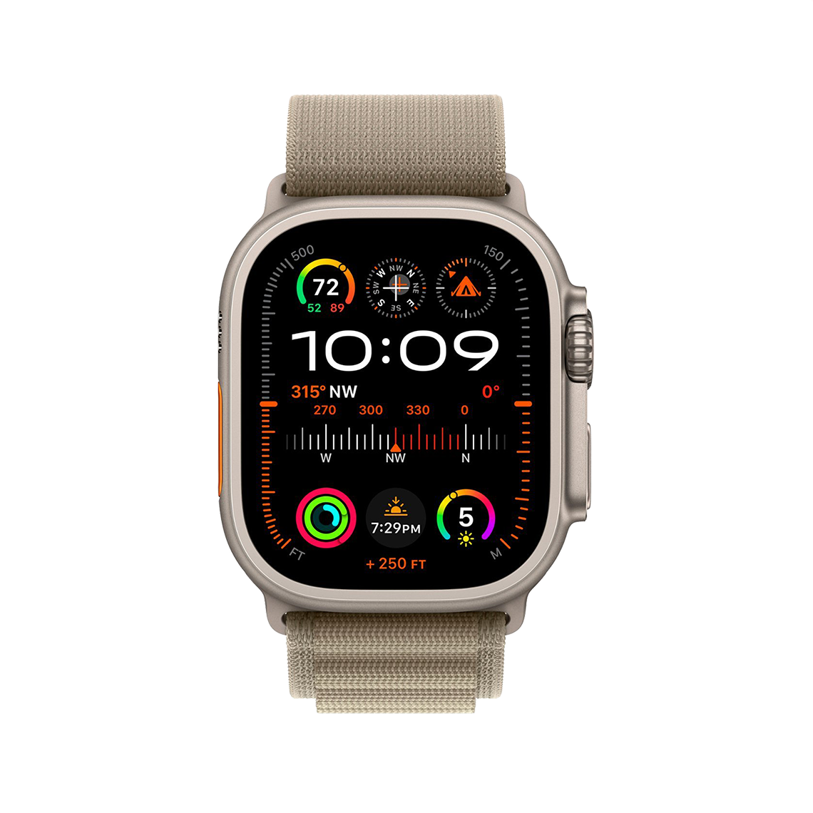 Apple Watch Ultra 2 49mm GPS + Cellular - Titanium - Medium Olive Alpine Loop, Grade B