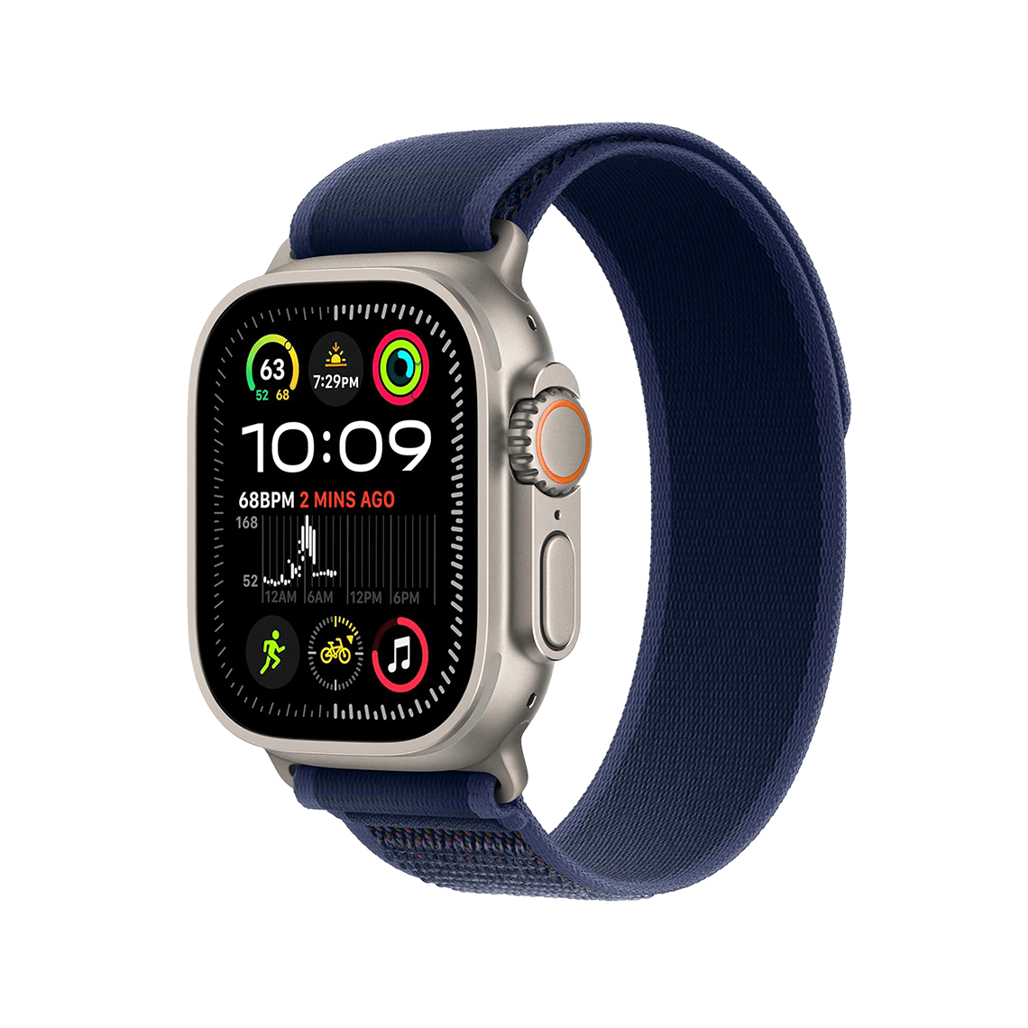 Apple Watch Ultra 2 49mm GPS + Cellular - Natural Titanium w/ S/M Blue Trail Loop, Grade B