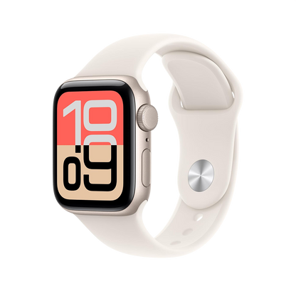 Apple Watch SE 3 40mm GPS + Cellular - Starlight w/ S/M Starlight Sport Band, Grade A