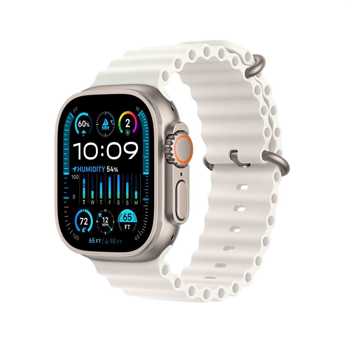 Apple Watch Ultra 2 49mm GPS + Cellular - Titanium - White Ocean Band, Open Box