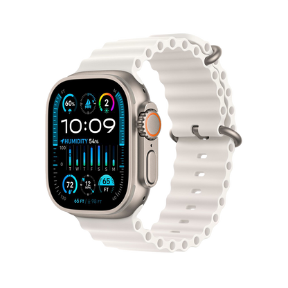 Apple Watch Ultra 2 49mm GPS + Cellular - Titanium - White Ocean Band, Open Box