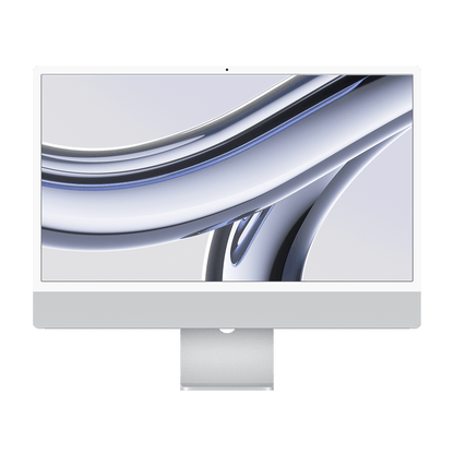 Apple M3 iMac 24-inch - Silver - 8GB RAM, 256GB Flash, 10-Core GPU, 4 Ports, Open Box
