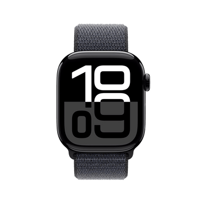 Apple Watch Series 10 46mm GPS - Jet Black w/ Ink Sport Loop, Grade A