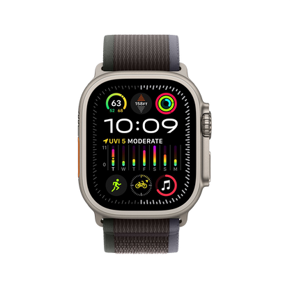 Apple Watch Ultra 2 49mm GPS + Cellular - Titanium - S/M Black/Blue Trail Loop, Open Box