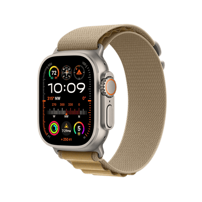 Apple Watch Ultra 2 49mm GPS + Cellular - Natural Titanium w/ Medium Tan Alpine Loop, Grade B