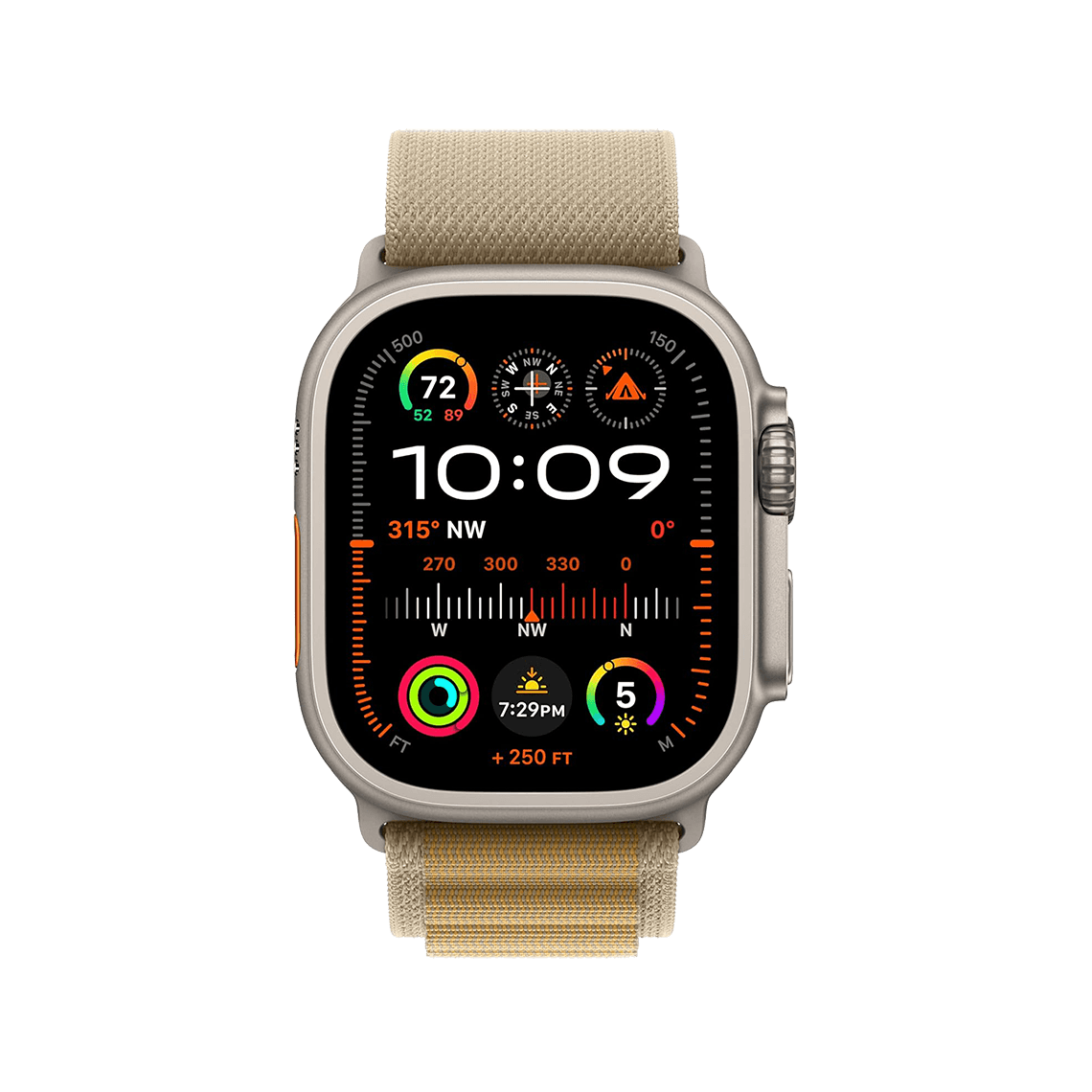 Apple Watch Ultra 2 49mm GPS + Cellular - Natural Titanium w/ Small Tan Alpine Loop, Open Box