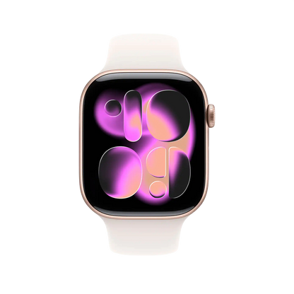 Apple Watch Series 11 42mm GPS - Rose Gold w/ S/M Light Blush Sport Band, Open Box