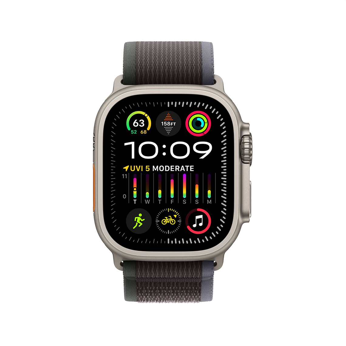 Apple Watch Ultra 2 49mm GPS + Cellular - Titanium - M/L Black/Blue Trail Loop, Grade A