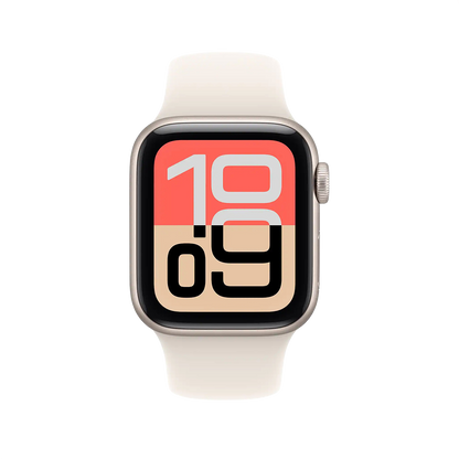 Apple Watch SE 3 44mm GPS - Starlight w/ S/M Starlight Sport Band, Grade B