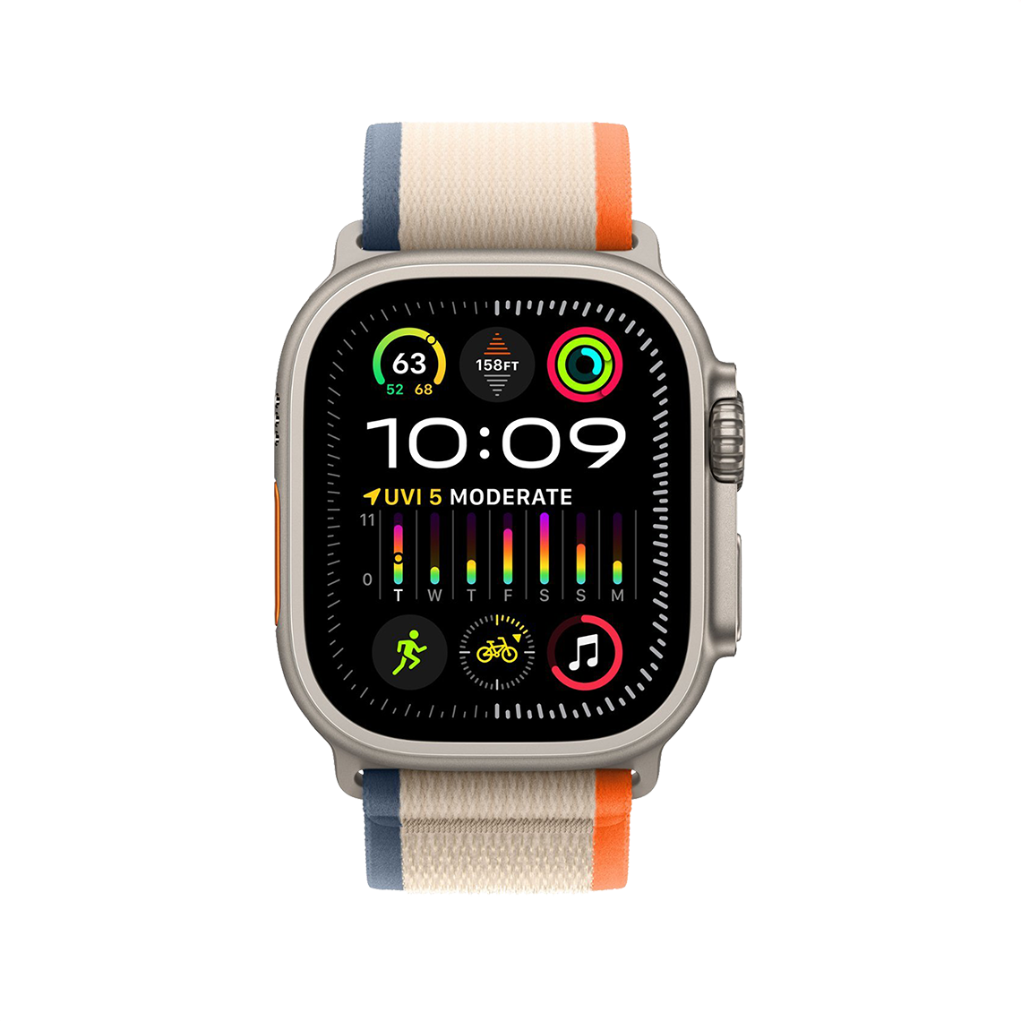 Apple Watch Ultra 2 49mm GPS + Cellular - Titanium - S/M Orange/Beige Trail Loop, Open Box