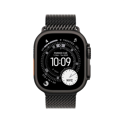 Apple Watch Ultra 3 49mm GPS + Cellular - Black Titanium w/ Medium Black Titanium Milanese Loop, Grade B