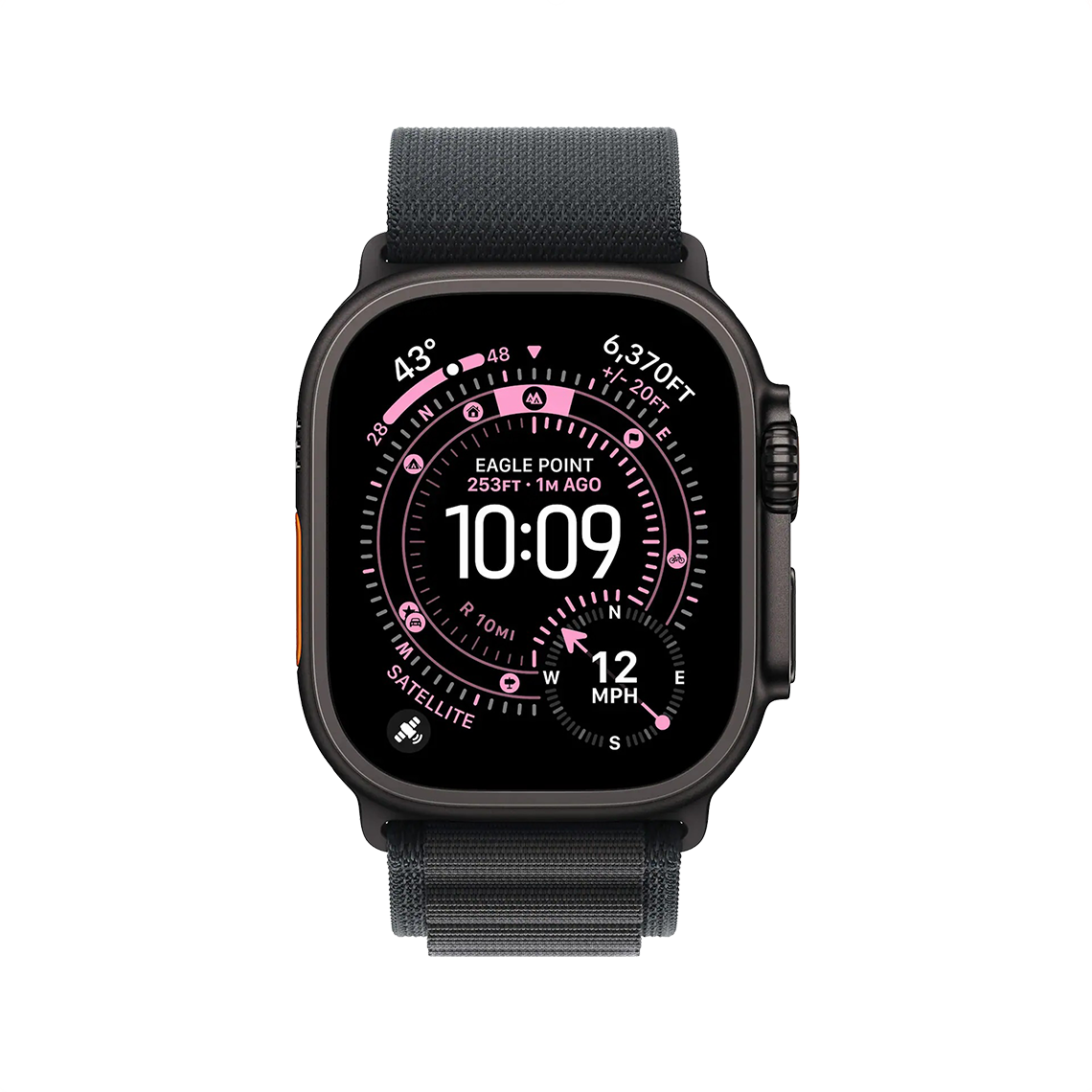 Apple Watch Ultra 3 49mm GPS + Cellular - Black Titanium w/ Large Black Alpine Loop, Grade A