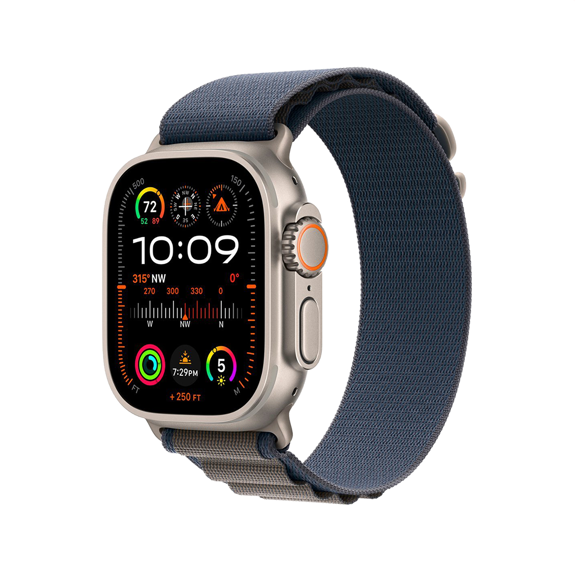 Apple Watch Ultra 2 49mm GPS + Cellular - Titanium - Medium Blue Alpine Loop, Grade B