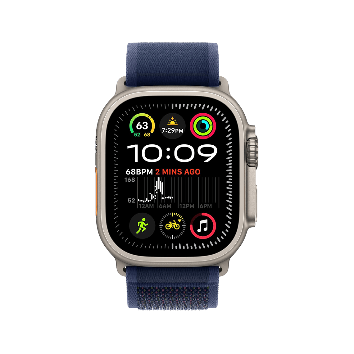 Apple Watch Ultra 2 49mm GPS + Cellular - Natural Titanium w/ M/L Blue Trail Loop, Grade A