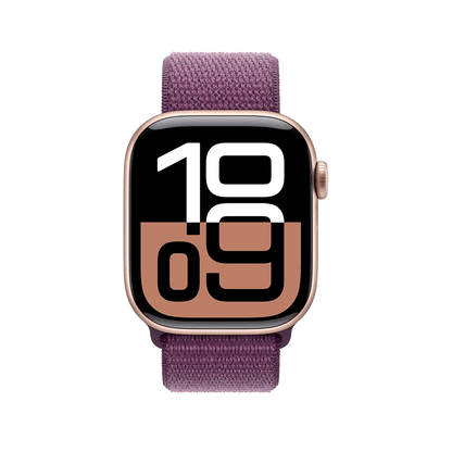Apple Watch Series 10 42mm GPS - Rose Gold w/ Plum Sport Loop, Open Box