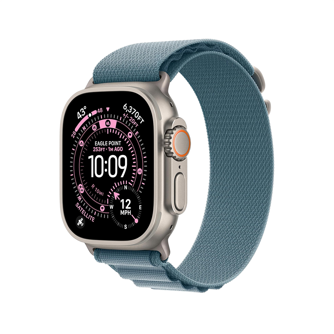 Apple Watch Ultra 3 49mm GPS + Cellular - Natural Titanium w/ Large Light Blue Alpine Loop, Grade B