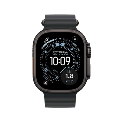 Apple Watch Ultra 3 49mm GPS + Cellular - Black Titanium w/ Black Ocean Band, Grade A