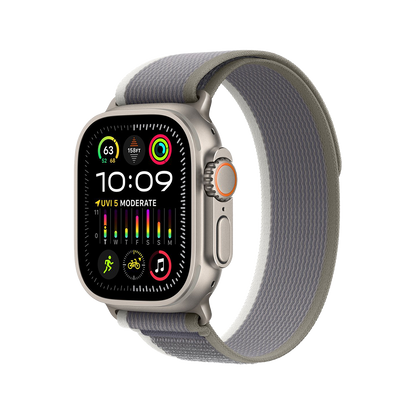 Apple Watch Ultra 2 49mm GPS + Cellular - Titanium - S/M Green/Gray Trail Loop, Grade B