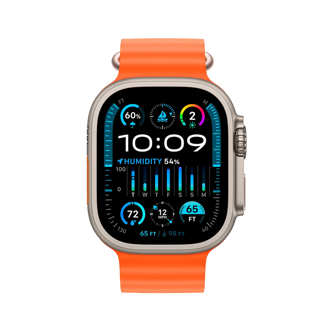 Apple Watch Ultra 2 49mm GPS + Cellular - Titanium - Orange Ocean Band, Open Box