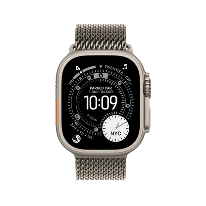 Apple Watch Ultra 3 49mm GPS + Cellular - Natural Titanium w/ Medium Natural Titanium Milanese Loop, Grade A