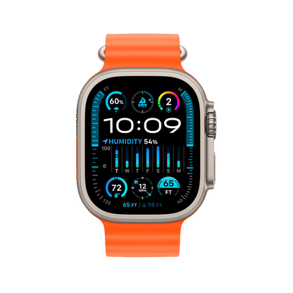 Apple Watch Ultra 2 49mm GPS + Cellular - Titanium - Orange Ocean Band, Grade A