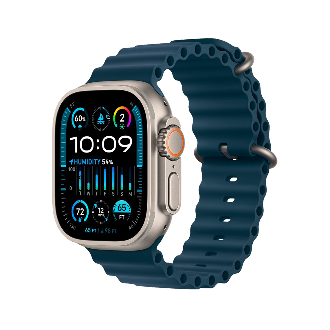 Apple Watch Ultra 2 49mm GPS + Cellular - Titanium - Blue Ocean Band, Open Box