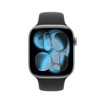 Apple Watch Series 11 42mm GPS + Cellular - Space Gray w/ S/M Black Sport Band, Open Box